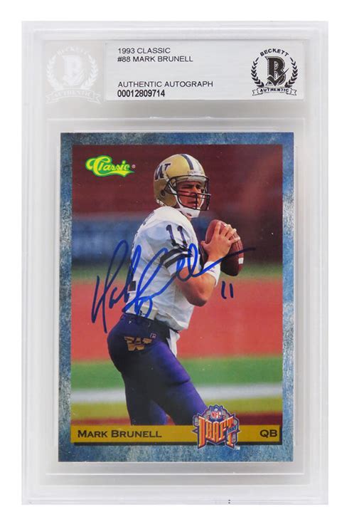 Mark Brunell Signed 1993 Classic Football Rookie Card 88 Beckett