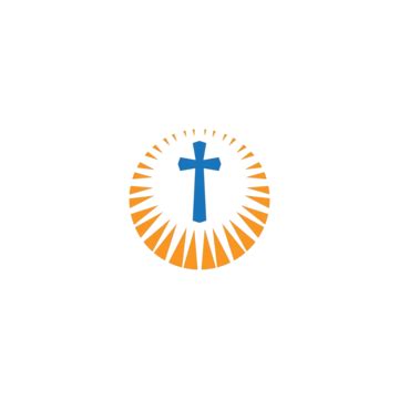 Church Logo Template Design Vector Crucifixion Emblem Faith Vector