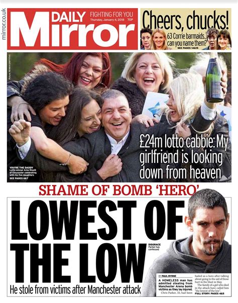 Daily Mirror Front Pages 2018 Tomorrowspaperstoday Mirror Online