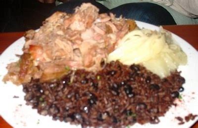 Lechon Asado Yuca Con Mojo Y Arroz Congri OR Roast Pork Cassava With