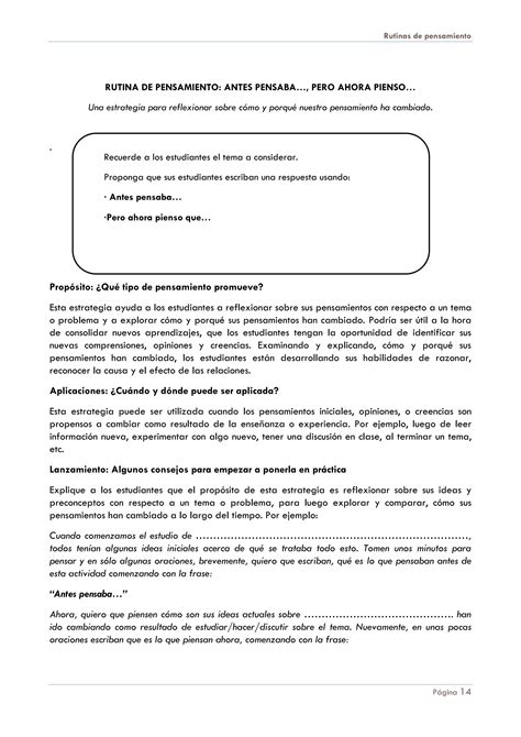 Promover El Pensamiento En El Aula PDF