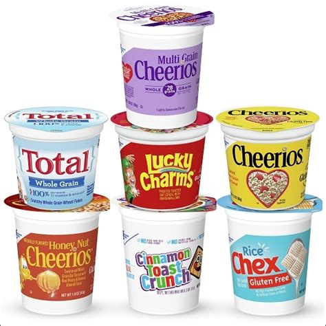 General Mills Adult Variety Pack Cereal Cups 60/1.63oz Cups - GMVC