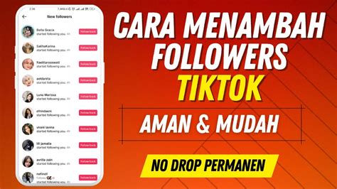 CARA MENAMBAH FOLLOWERS TIK TOK REAL INDONESIA NO DROP PERMANEN YouTube