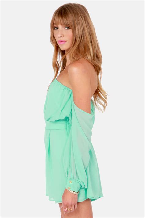 Cute Mint Green Romper Off The Shoulder Romper 4900