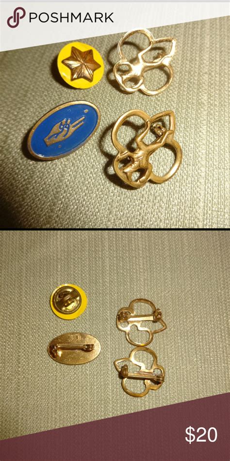 4 Vintage Girl Scout Pins Vintage Girls Girl Scouts Vintage