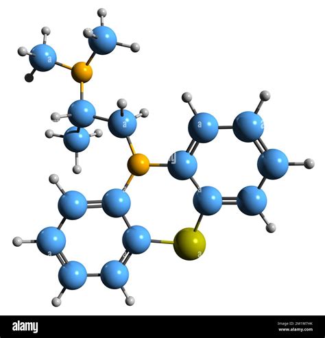 3d Image Of Promethazine Skeletal Formula Molecular Chemical