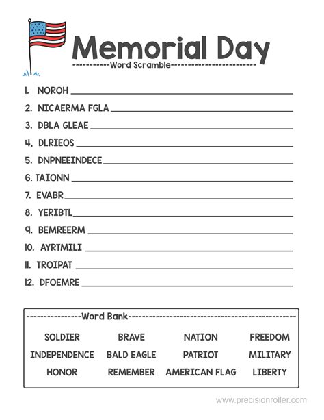 Memorial Day Activity Pages