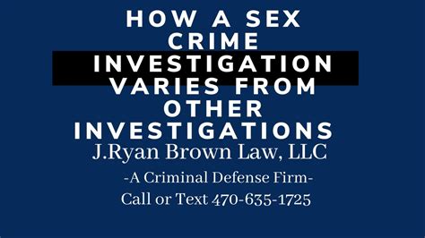 How A Sex Crime Investigation Varies From Other Investigations Youtube