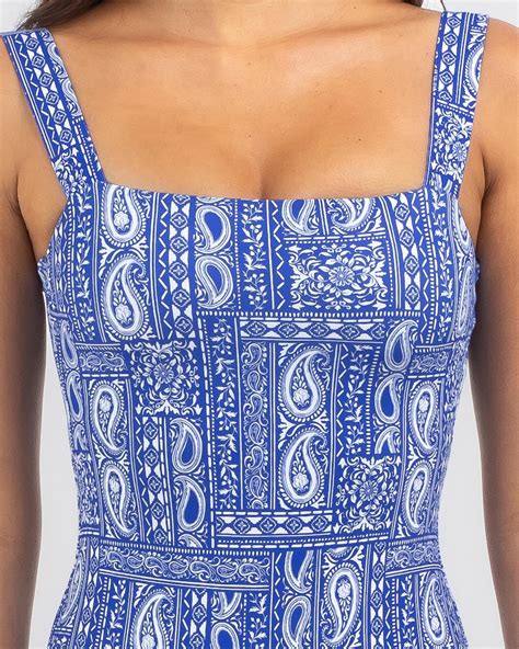 Shop Topanga Tyler One Piece Swimsuit In Bluewhite Fast Shipping And Easy Returns City Beach