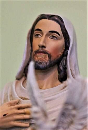 Jesus and the Holy Spirit Dove Statue 9 inch Indoor Outdoor Garden ...