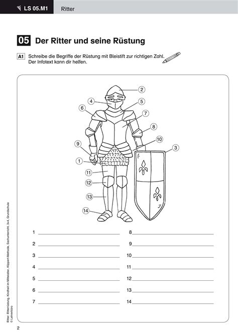 Arbeitsblatt Ritter Und Burgen Grundschule Arbeitsbl Tter Team