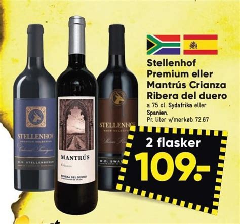 Stellenhof Premium eller Mantrús Crianza Ribera del duero tilbud hos Bilka