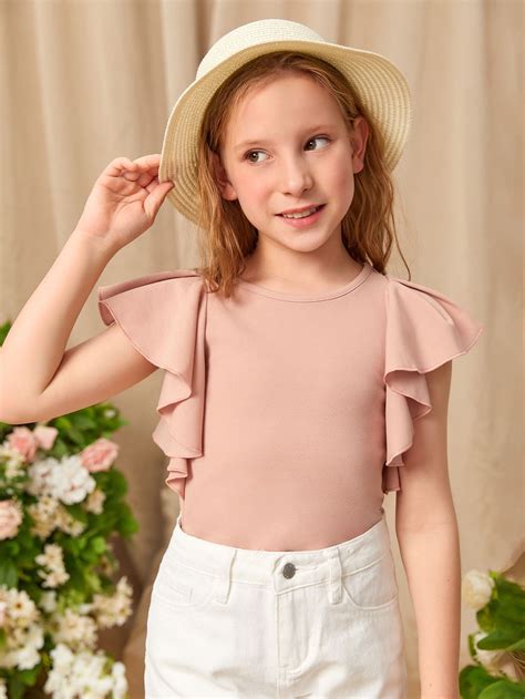 Dusty Pink Casual Collar Cap Sleeve Fabric Plain Top Embellished Slight