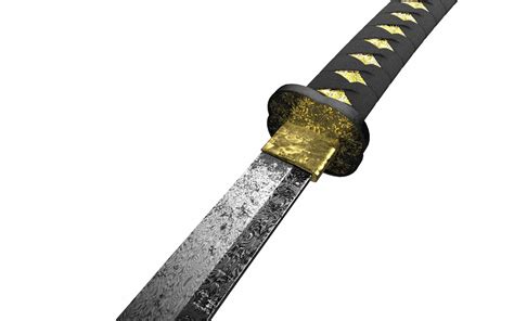 Damascus Katana Model - TurboSquid 2183727