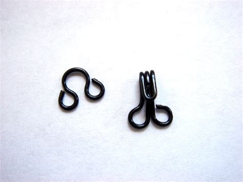 Black Hook and Eye Closure Set of 10 by FiveSupplies on Etsy