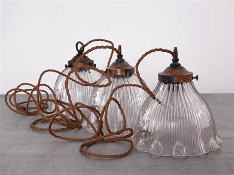 Diminutive Holophane Pendants Drew Pritchard Ltd