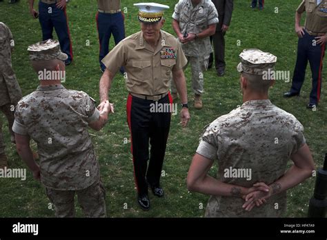 Gen James T Conway Commandant Of The Marine Corps Greets Marines From 4th Tank Battalion To