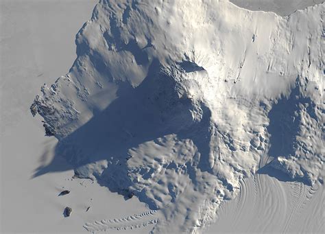 Orbital View Of Mount Erebus On Ross Island Antarctica SpaceRef