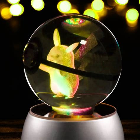 Crystal Pikachu Lamp Etsy