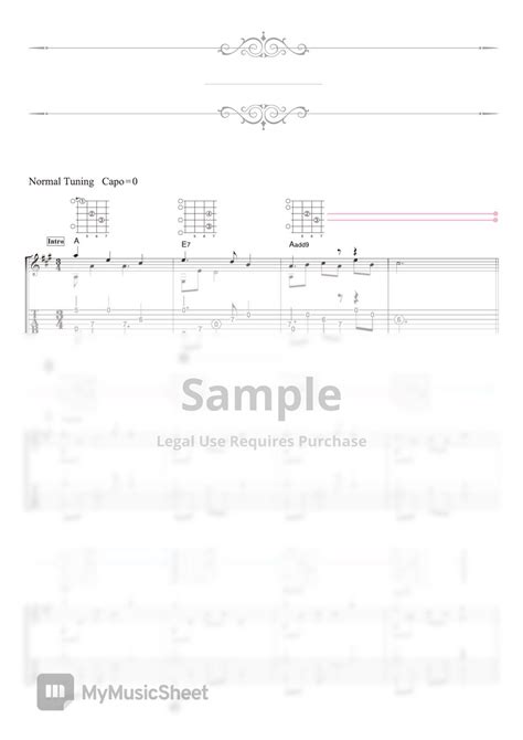 Traditional Silent Night Solo Guitar Tab 단선 악보 By Daisuke Minamizawa