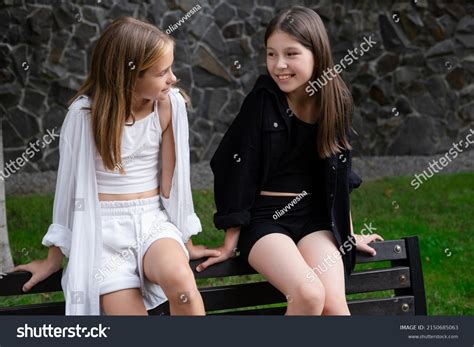 Fraternal Twins Sisters Blonde Brunette Teen Stock Photo Shutterstock