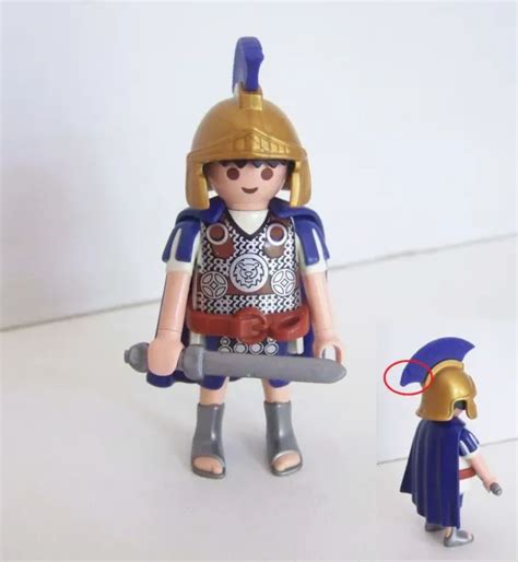 PLAYMOBIL F337 ROMAINS Soldat Romain Garde Crête Bleu 4659 Edition