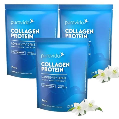 3x Collagen Protein Puro 450g Verisol Puravida Pura Vida