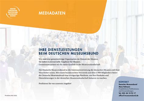 Für Unternehmen Deutscher Museumsbund e V