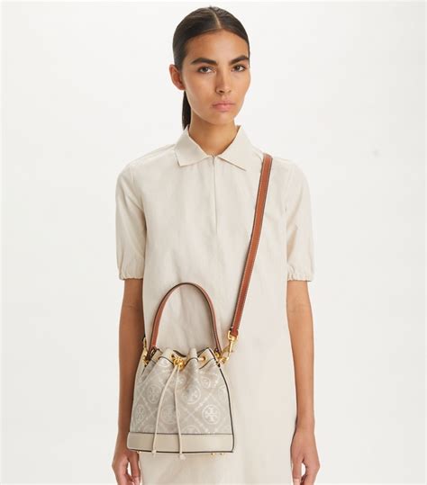 T Monogram Bucket Bag Womens Designer Crossbody Bags Tory Burch