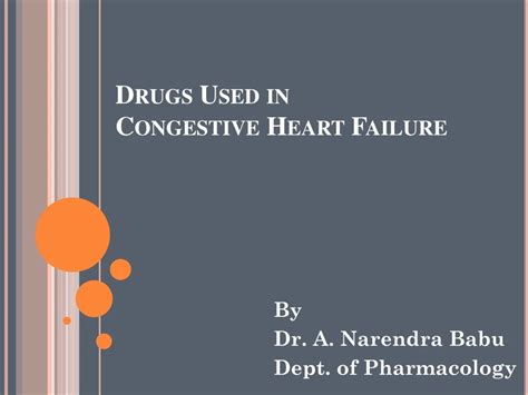 Ppt Drugs Used In Congestive Heart Failure Powerpoint Presentation