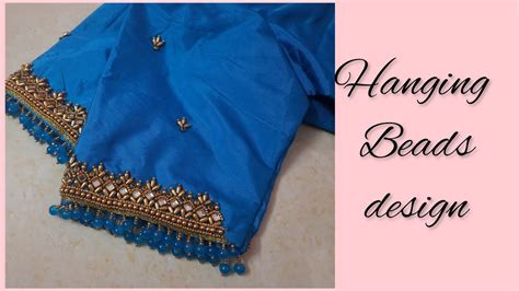 Easy Hanging Beads Design On Stitched Blouse Hanging Beads Idea Youtube