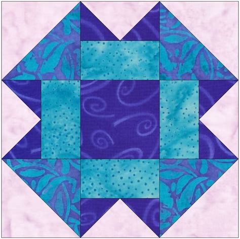 Folded Corners Quilt 10 Inch Paper Foundation Quilting Block Pattern