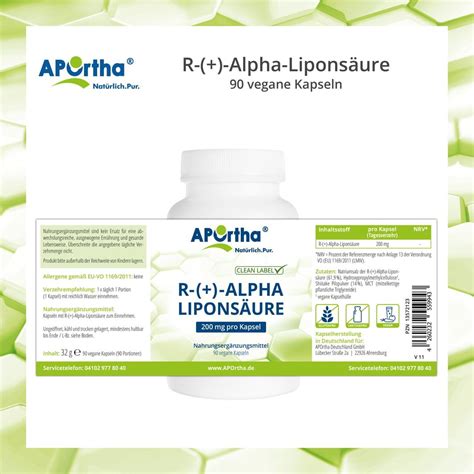 APOrtha R Alpha Liponsäure Kapseln 200 mg 90 St Shop Apotheke