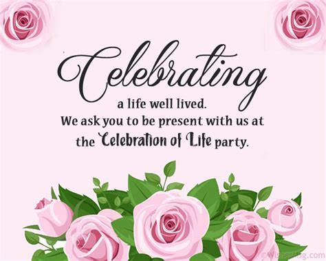 invitation to celebration of life Celebration of life invitation with a ...