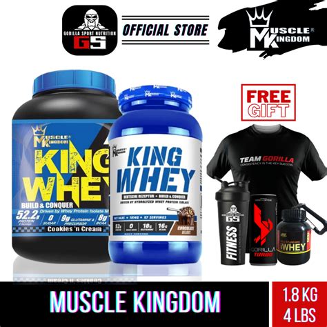 Muscle Kingdom King Whey Hydrolized 56 Serving Zero Sugar King Whey