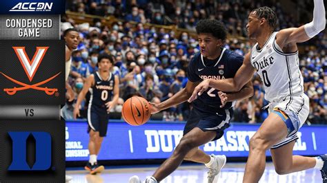 Virginia Vs Duke Condensed Game 2021 22 ACC Mens Basketball Win