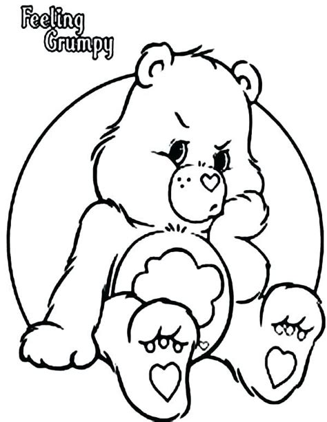 Grumpy Bear☁️🐻💙 Bear Coloring Pages Care Bears Coloring Pages