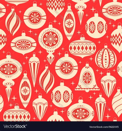 Christmas Ornaments Pattern Royalty Free Vector Image