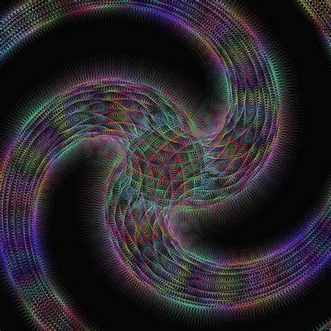 Vector De Dise O De Espiral Fractal Colorido Brillante Abstracto Eps Ai