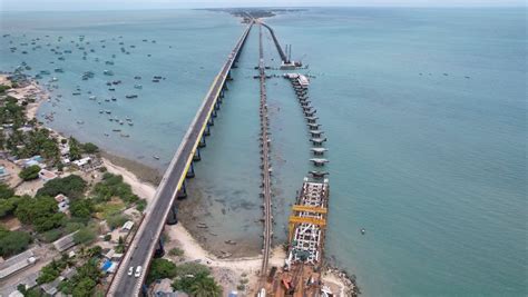 New Pamban Bridge: 92% Construction Completed; See Pictures Of India's ...