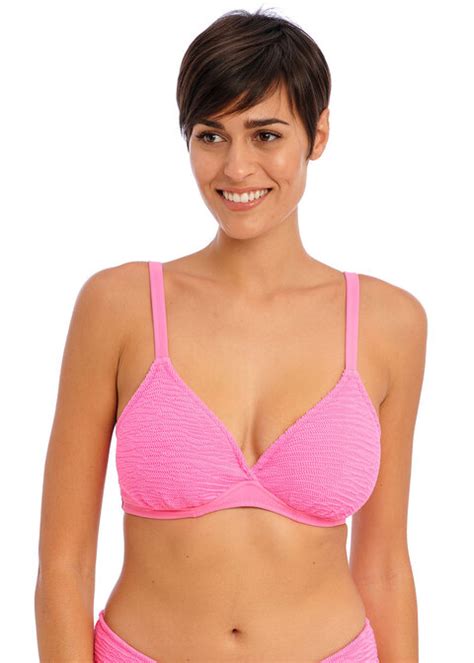 Biustonosz K Pielowy Freya Swim As Sob Ibiza Waves Uw Plunge Bikini Top Sorbet Sorbet