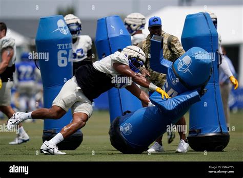 Los Angeles Rams Defensive Lineman Elijah Garcia Participates In