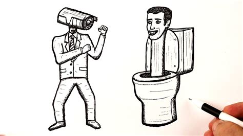 How To Draw A Skibidi Toilet Attacking Cameraman Youtube