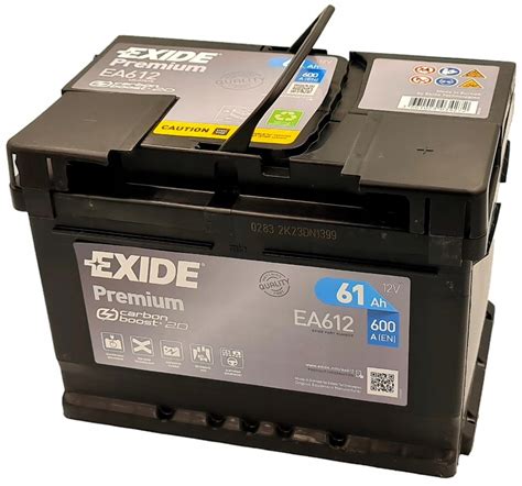 AKUMULATOR EXIDE PREMIUM 61AH 600A 61 AH EA612 P NAJNOWSZY MODEL