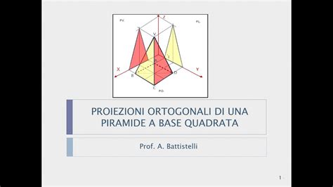 Proiezioni Ortogonali Di Una Piramide A Base Quadrata Tutorial Facile