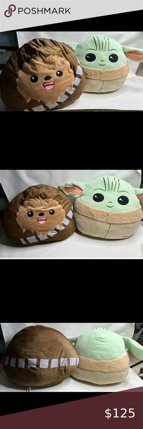 Baby Yoda Chewbacca Set Squishmallows Star Wars Mandalorian The