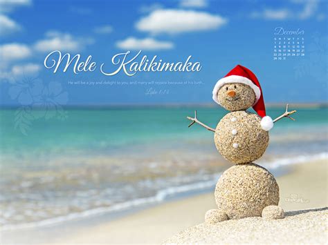 December 2013 - Mele Kalikimaka Desktop Calendar- Free Monthly ...