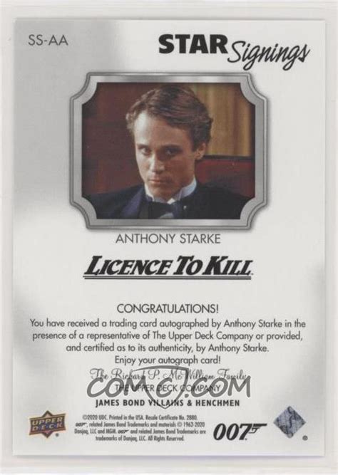 2020 Upper Deck James Bond Villains & Henchmen - Star Signings #SS-AA ...