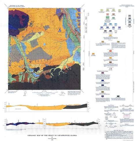 Map Geologic Map Of The Healy D 5 Quadrangle Alaska 1970