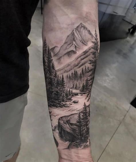 Mountain Tattoos For Men Simple Designs Ideas Meaning Nature